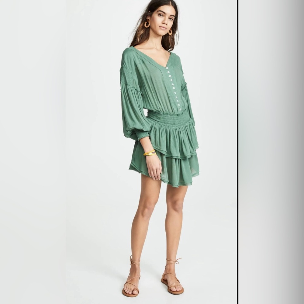 FREE PEOPLE The Romy Mini Dress Fire Chestnut